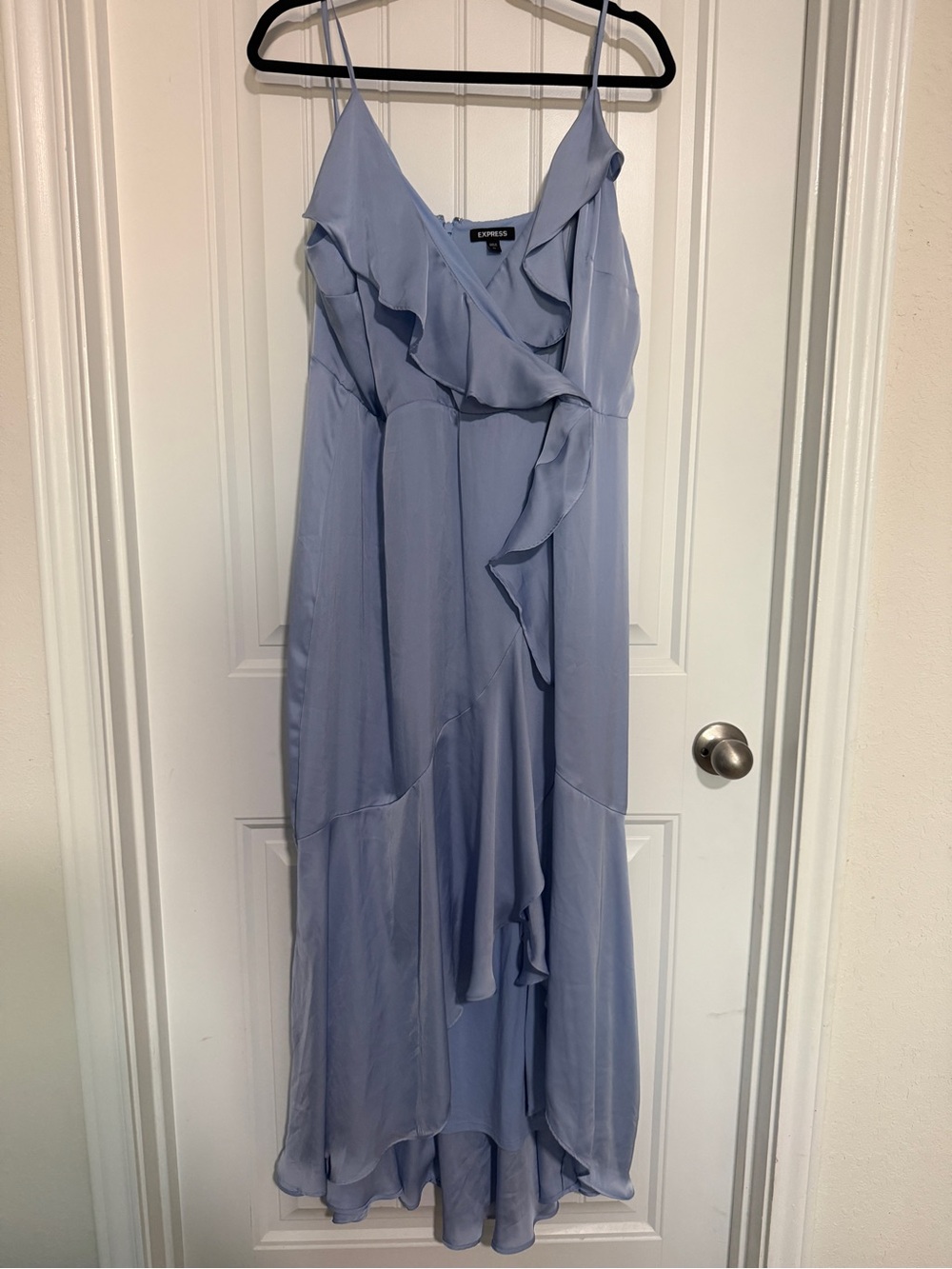 Express Lavender Periwinkle Ruffle Midi Dress XL